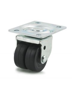 2" Swivel Plate Caster w/ Hard Rubber Wheel 