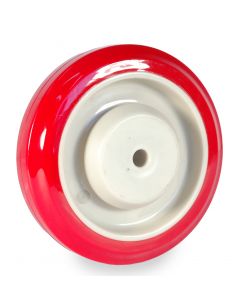 5" Red Polyurethane Wheel Hub 3/8" Bore ID