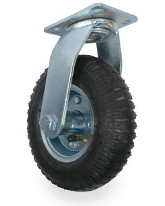 8" Swivel Plate Caster w/ Pneumatic Air-Filled Wheel 