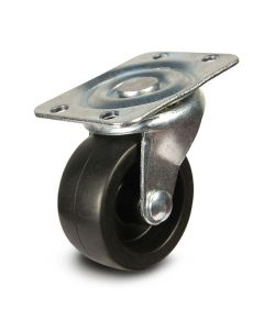 2-1/2" Swivel Plate Caster w/ Non-Marking Plastic Wheel 