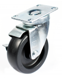 3-1/2" Swivel Caster w/ Brake Polyurethane Wheel