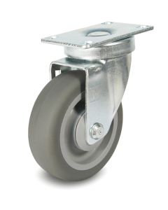 4" Swivel Caster w/ TPR Thermoplastic Rubber Wheel