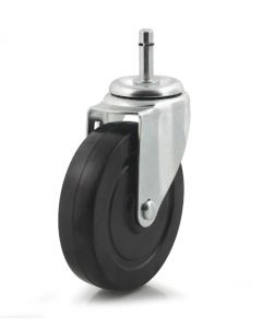 3" Grip Ring Stem Swivel Caster w/ Brake Rubber Wheel