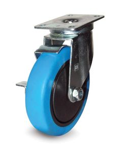 4" Swivel Caster w/ Brake TPR Thermoplastic Rubber Wheel