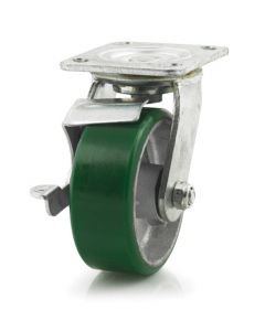 4" Heavy Duty Swivel Caster w/ Brake & Non-Marking Polyurethane Wheel
