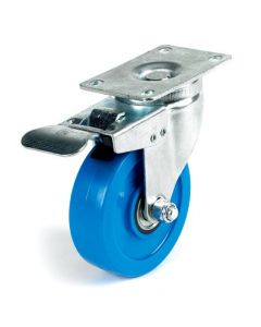 4" Swivel Caster w/ Brake Polyurethane Wheel