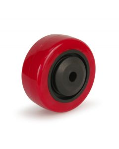 3" Red Polyurethane Non-Marking Wheel Hub 3/8" Bore ID