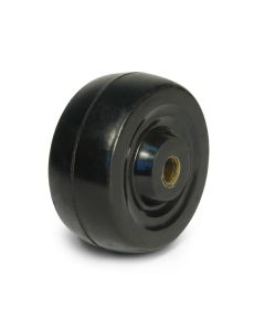 2-1/2" Black Hard Rubber Wheel Centered Hub 5/16" Bore ID