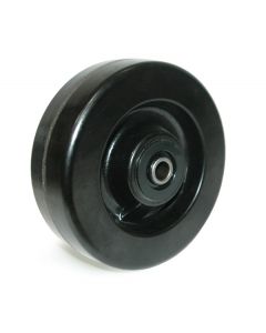 5" Black Phenolic Non-Marking Wheel , Centered Hub, 3/4" Bore ID