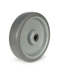8" Non-Marking TPR Thermoplastic Rubber Wheel, Centered Hub, 1/2" Bore ID