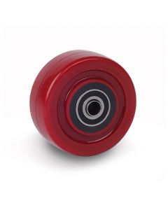 3" Red Polyurethane Non-Marking Wheel Hub 3/8" Bore ID