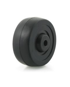 2-1/2" Black Soft Rubber Wheel Hub 5/16" Bore ID