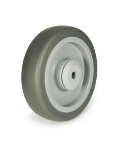 5" Gray TPR Thermoplastic Rubber Non-Marking Wheel Hub 3/8" Bore ID