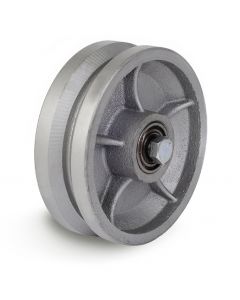 Roller Bearings 500 lbs Capacity 5 Cast Iron Flanged Wheel 